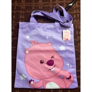 Zanmang Loopy Purple Canvas Tote Bag NWT Kawaii Character Shopper